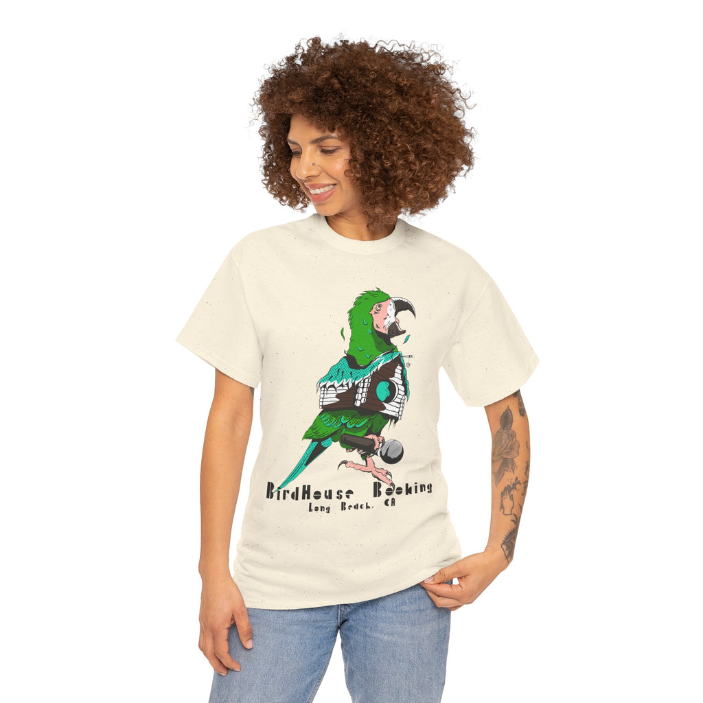 Band Tee — BirdHouse Booking 'Long Beach, CA' Parrot Logo shirt