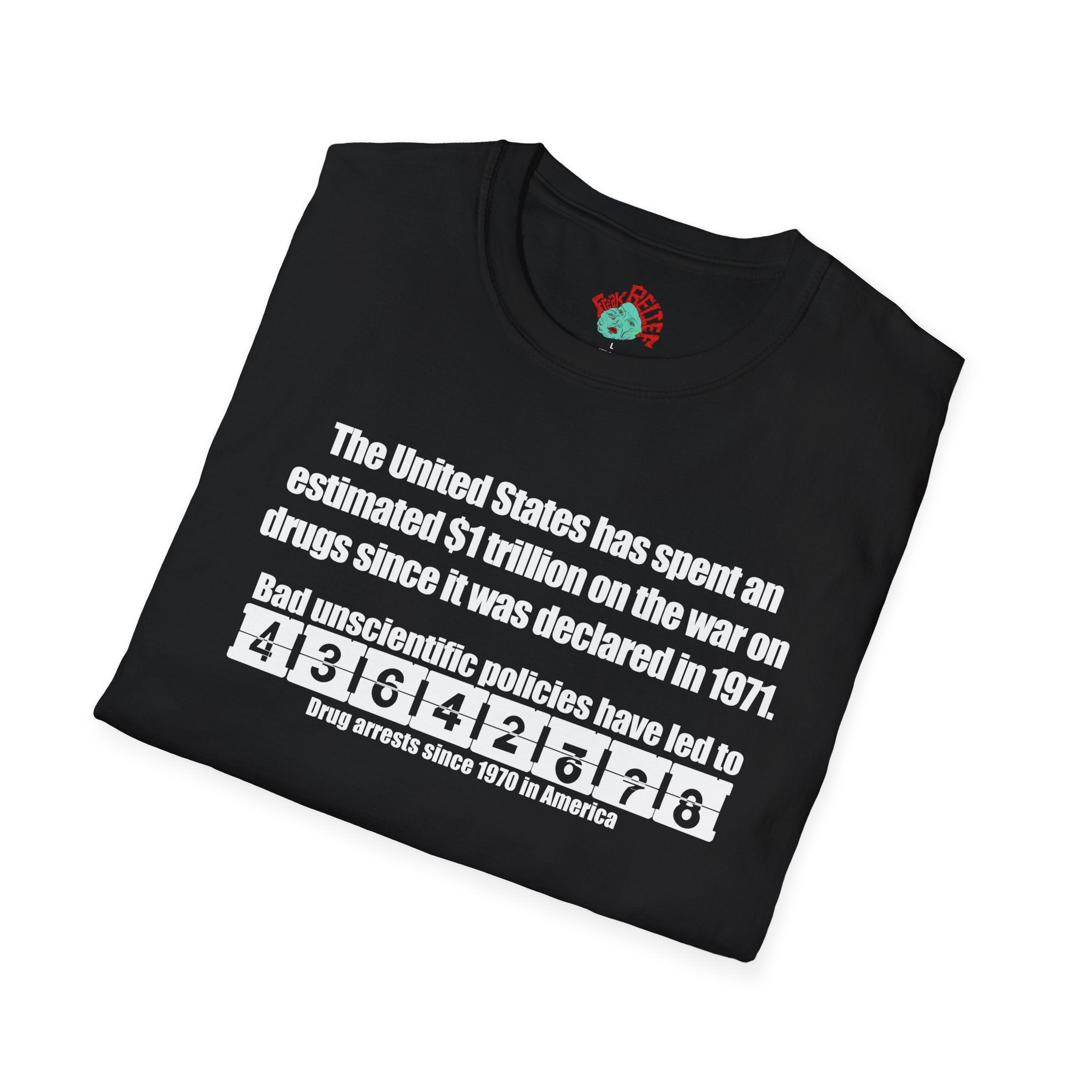 Harm reduction — 'War on Drugs 1 Trillion' Protest Tee black shirt