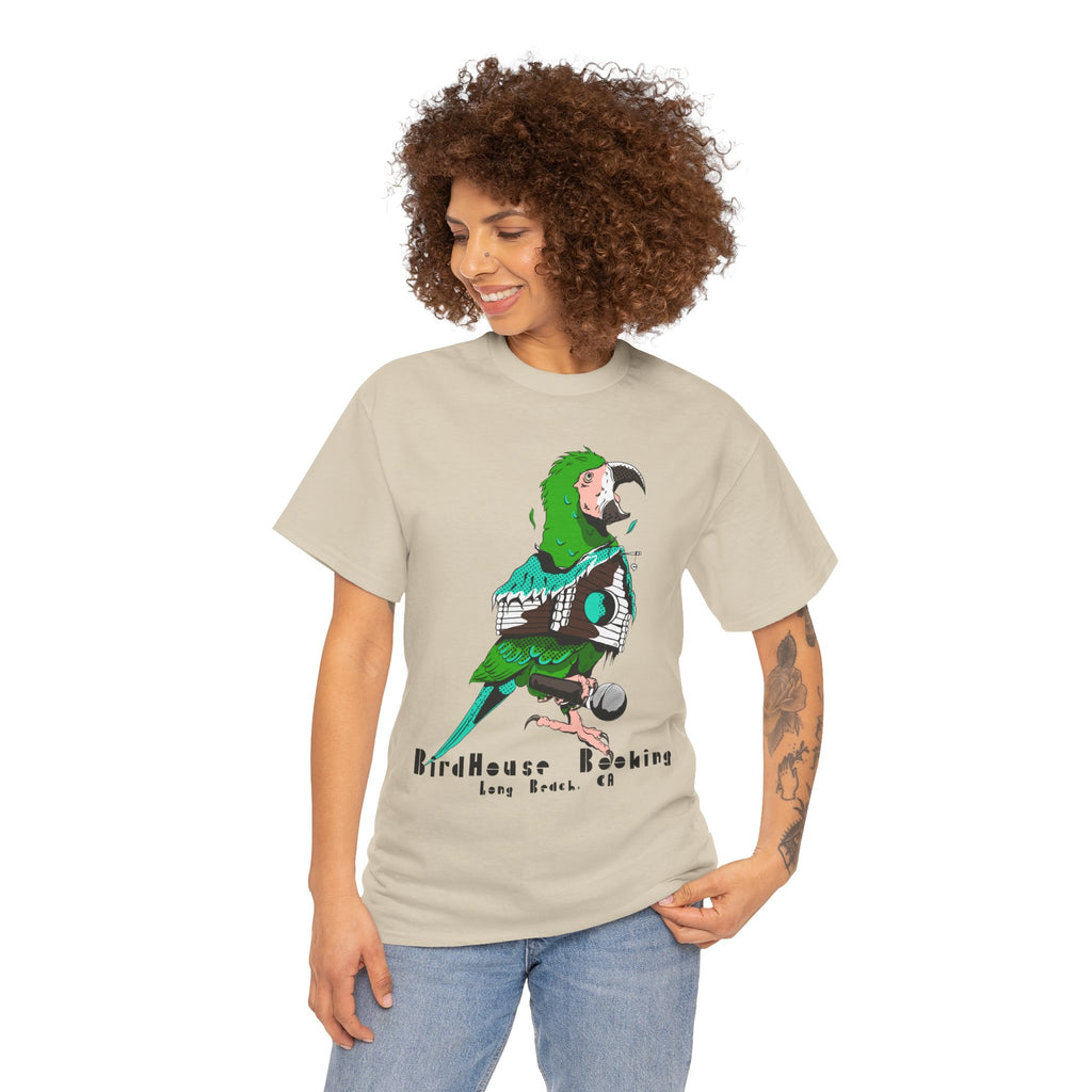 Band Tee — BirdHouse Booking 'Long Beach, CA' Parrot Logo shirt