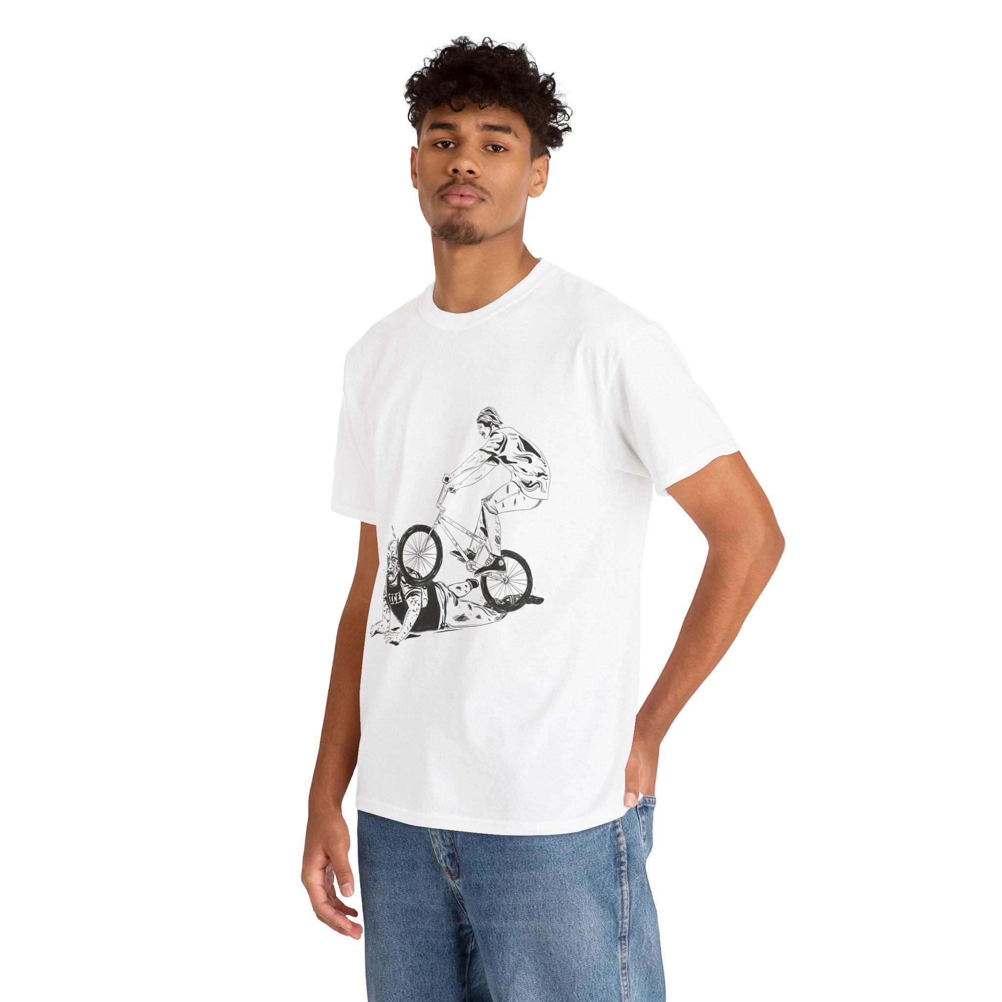 T-Shirt — BMX Stunt Crash Graphic Tee BMX against ICE