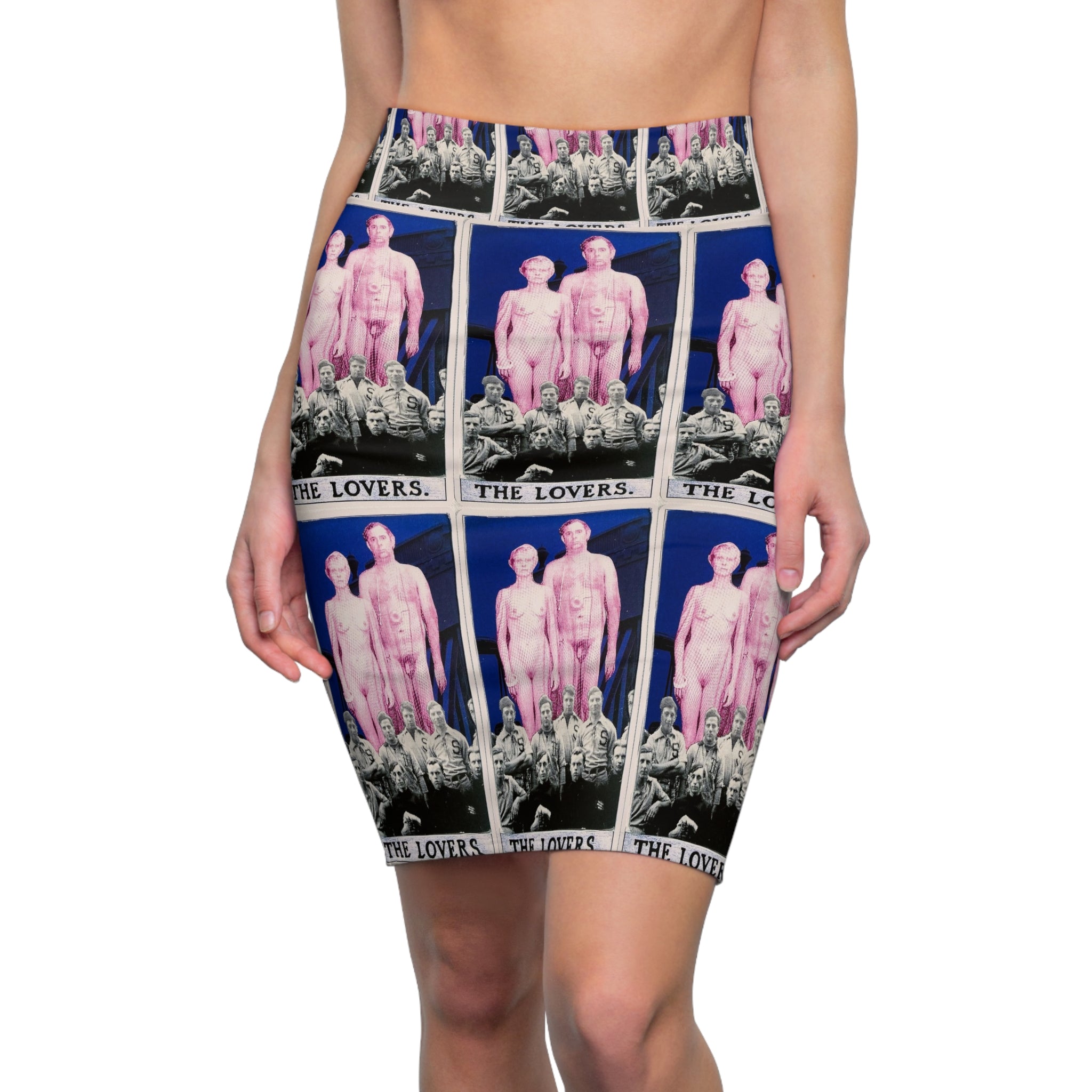 Tarot 'The Lovers' Pencil Skirt —