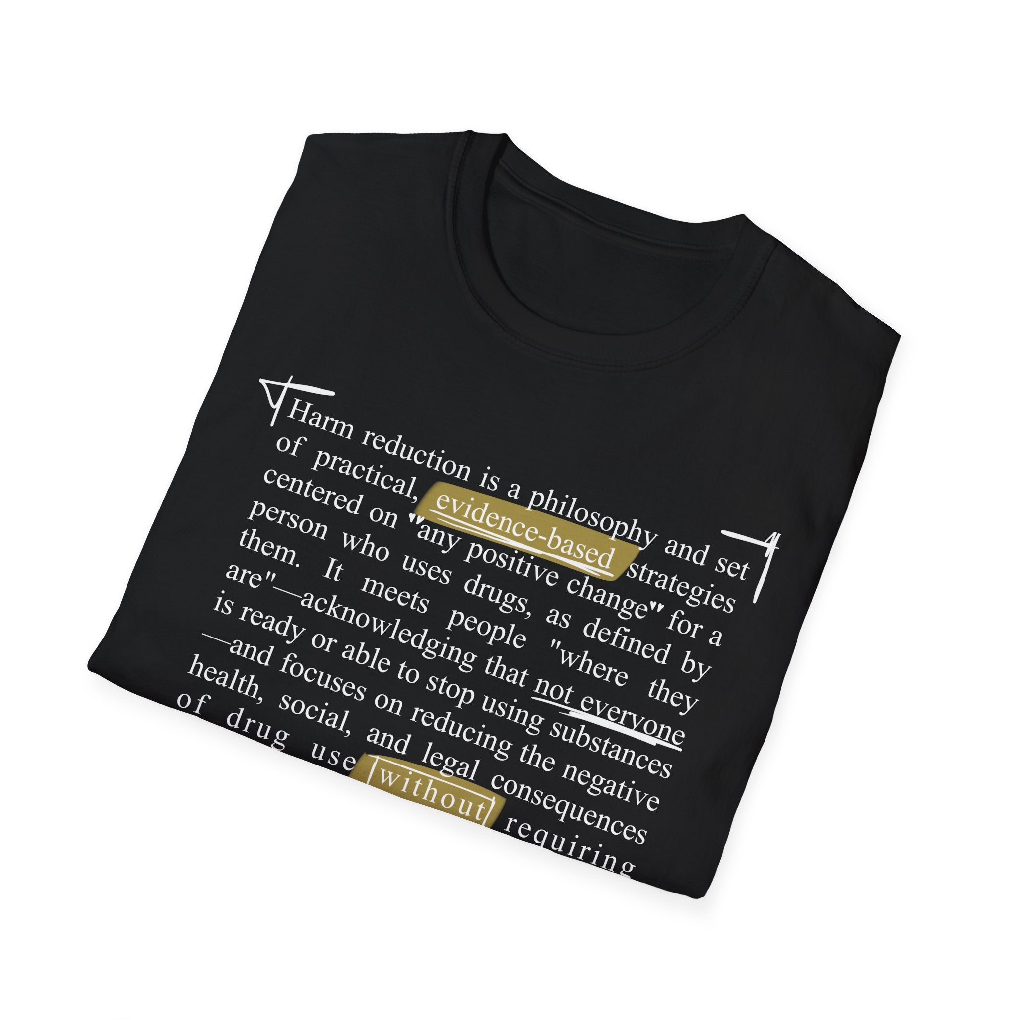 Harm Reduction Definition T-Shirt — Support Without Demands