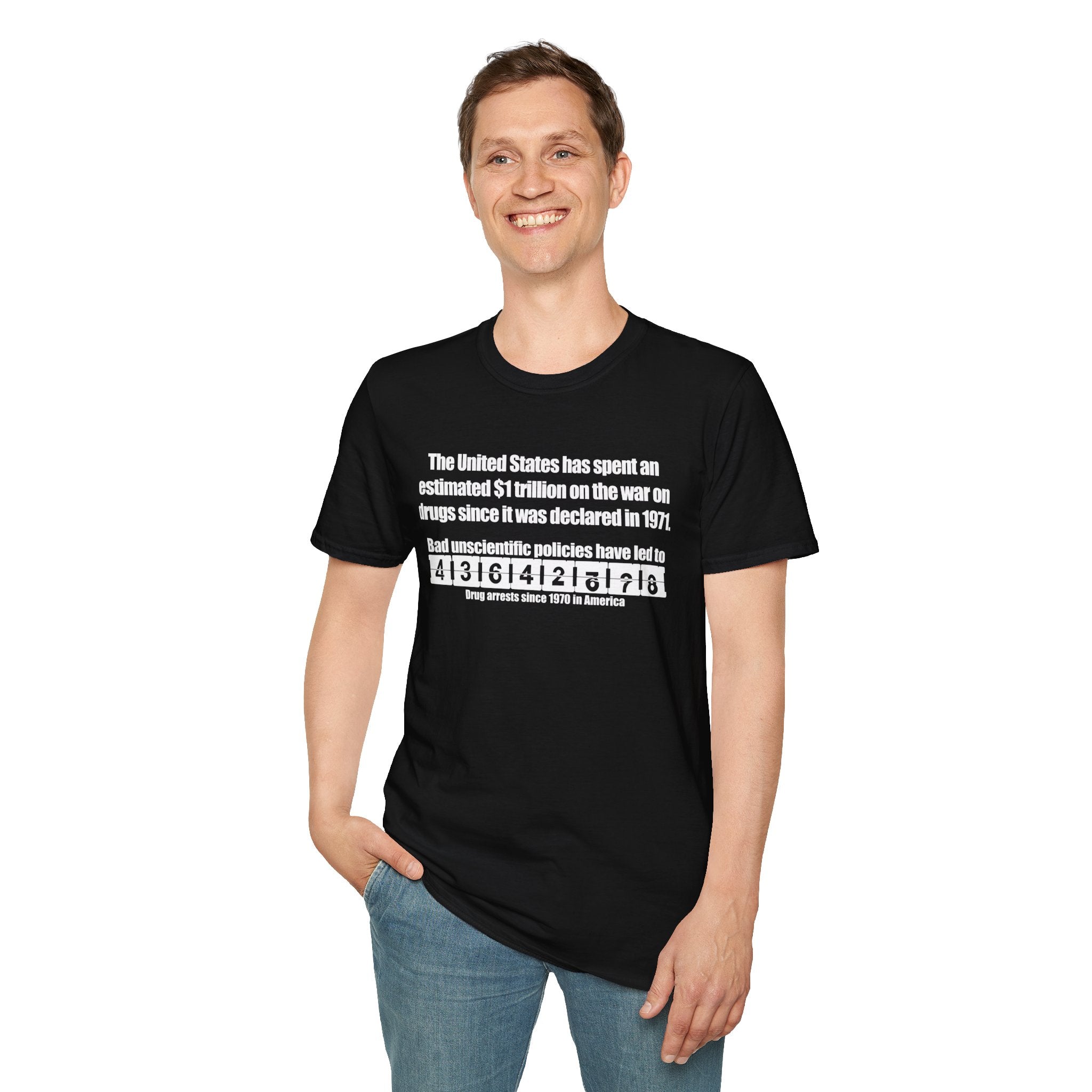Harm reduction — 'War on Drugs 1 Trillion' Protest Tee black shirt