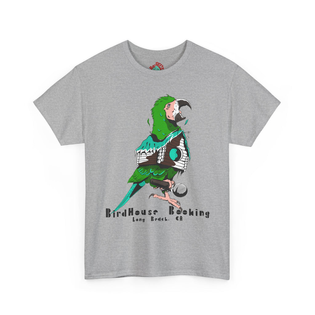 Band Tee — BirdHouse Booking 'Long Beach, CA' Parrot Logo shirt