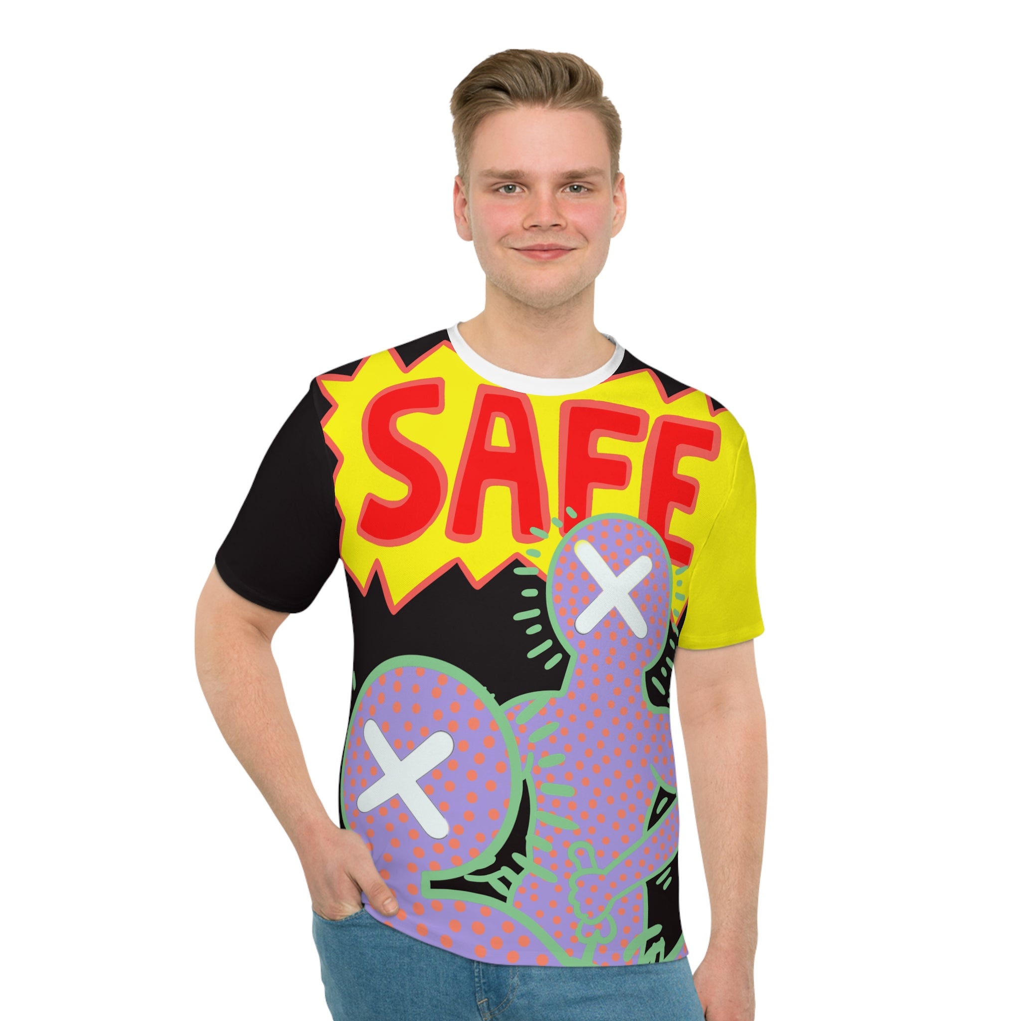 safe sex - safe side full graphic t-shirt