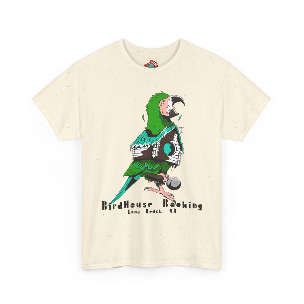 Band Tee — BirdHouse Booking 'Long Beach, CA' Parrot Logo shirt