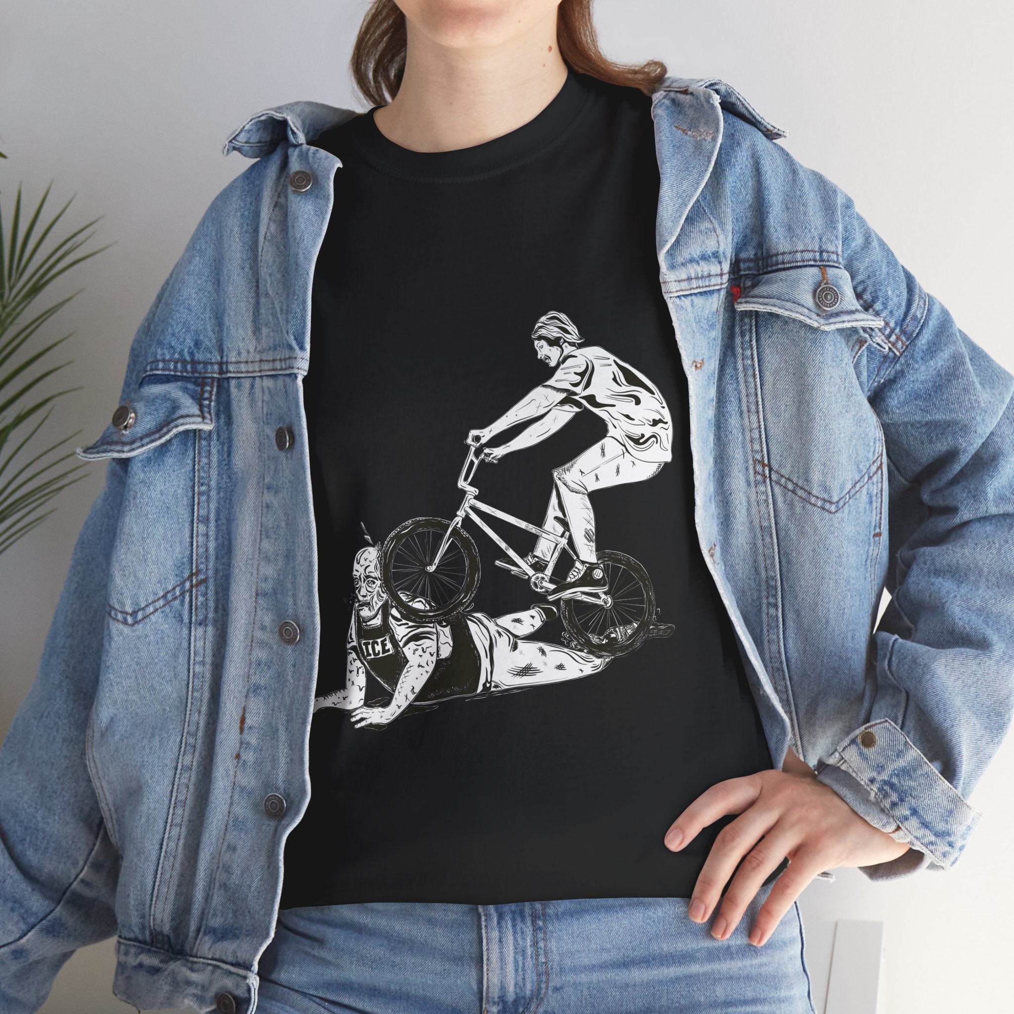 T-Shirt — BMX Stunt Crash Graphic Tee BMX against ICE