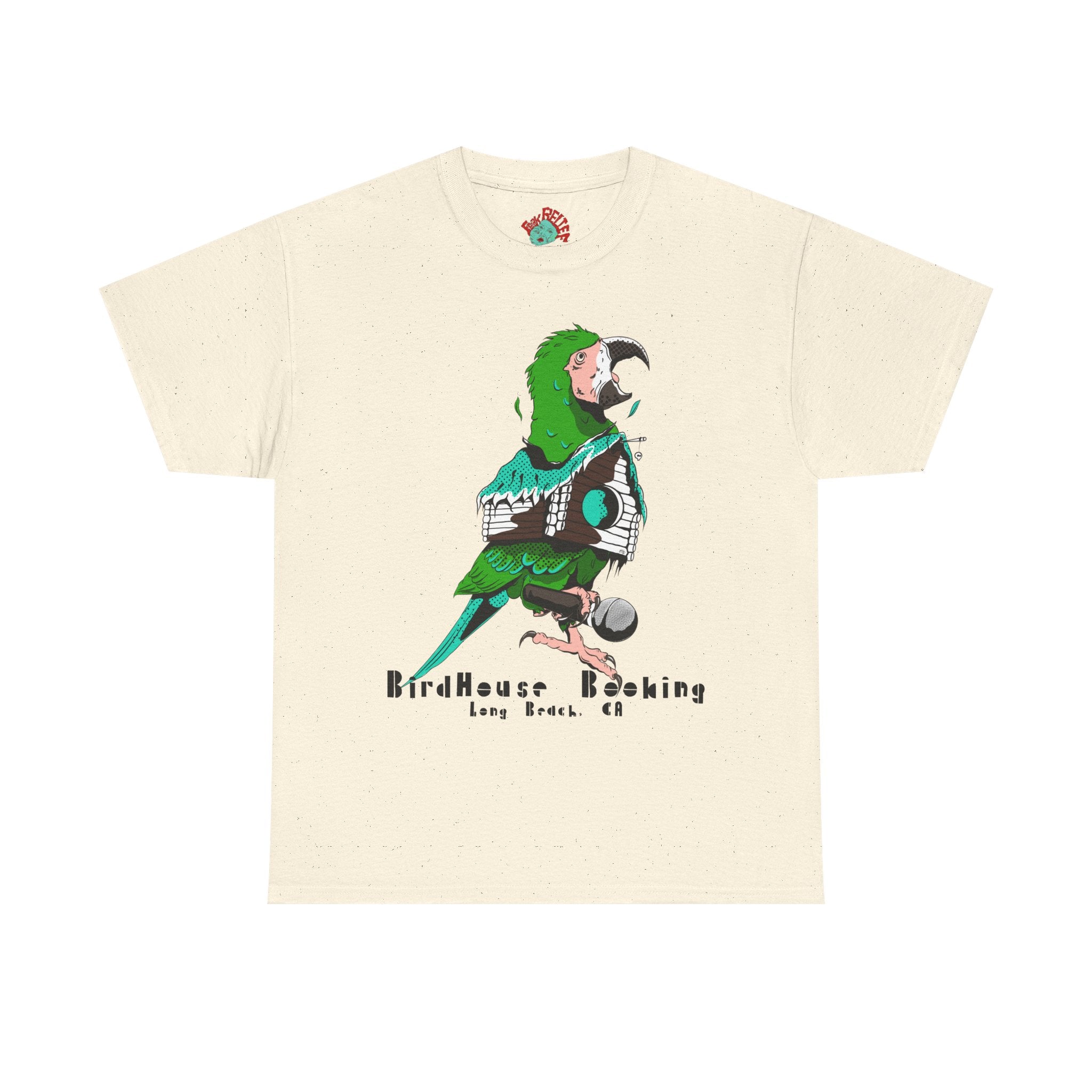Band Tee — BirdHouse Booking 'Long Beach, CA' Parrot Logo shirt