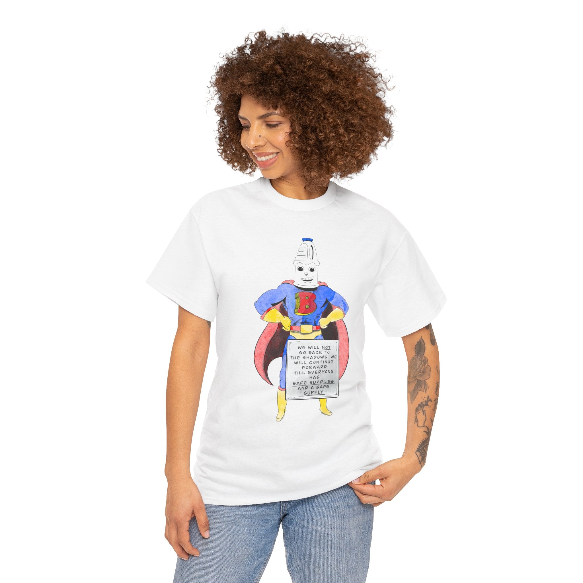Bleach man safe use harm reduction t shirt