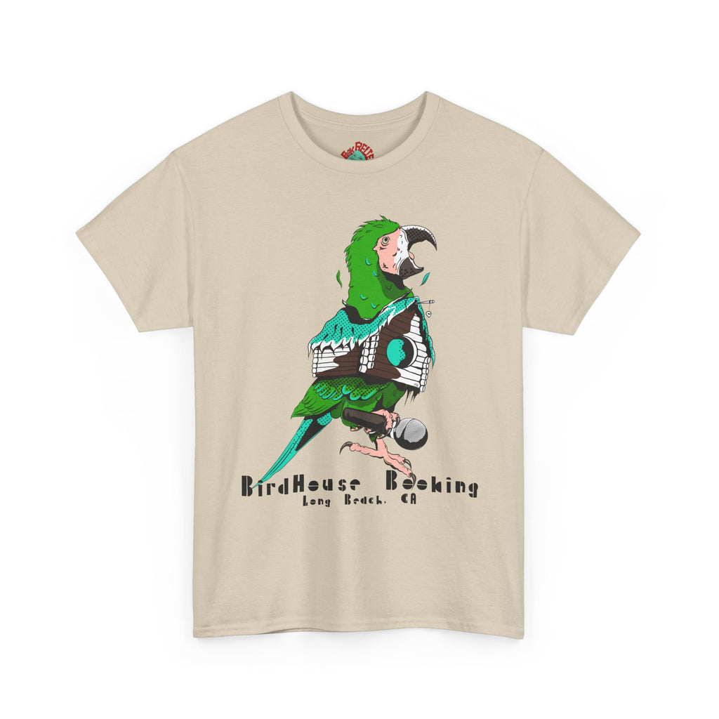 Band Tee — BirdHouse Booking 'Long Beach, CA' Parrot Logo shirt