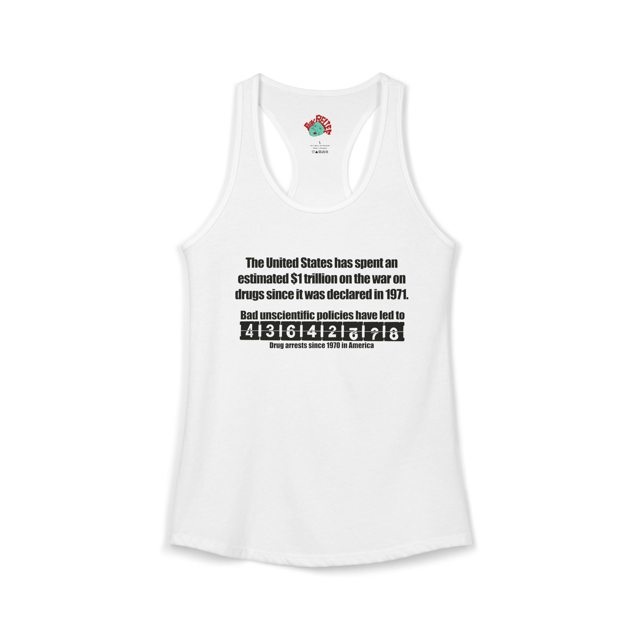 Drug war tank top harm reduction means ending the war on drugs
