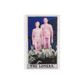 The Lovers Tarot Beach Towel — Vintage Collage Pink Nude Couple Design