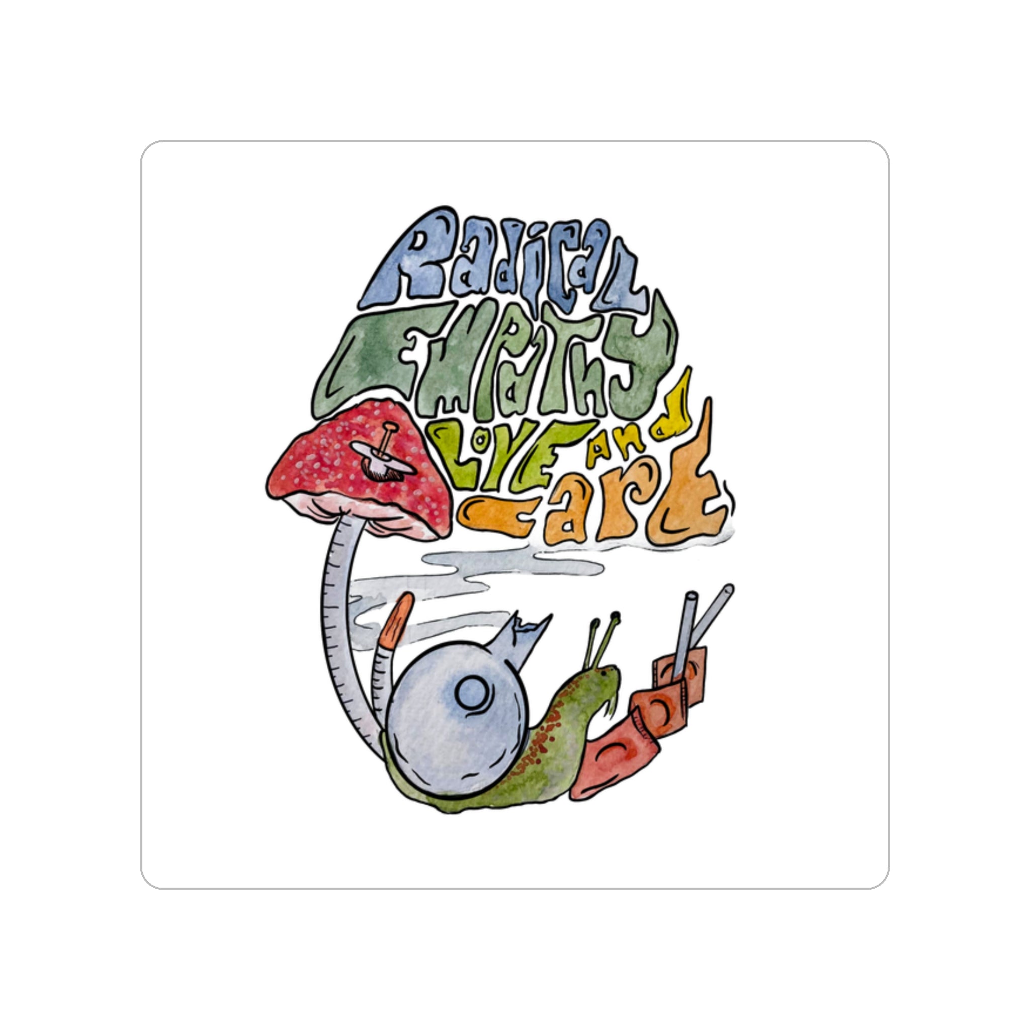 Harm reduction snail sticker