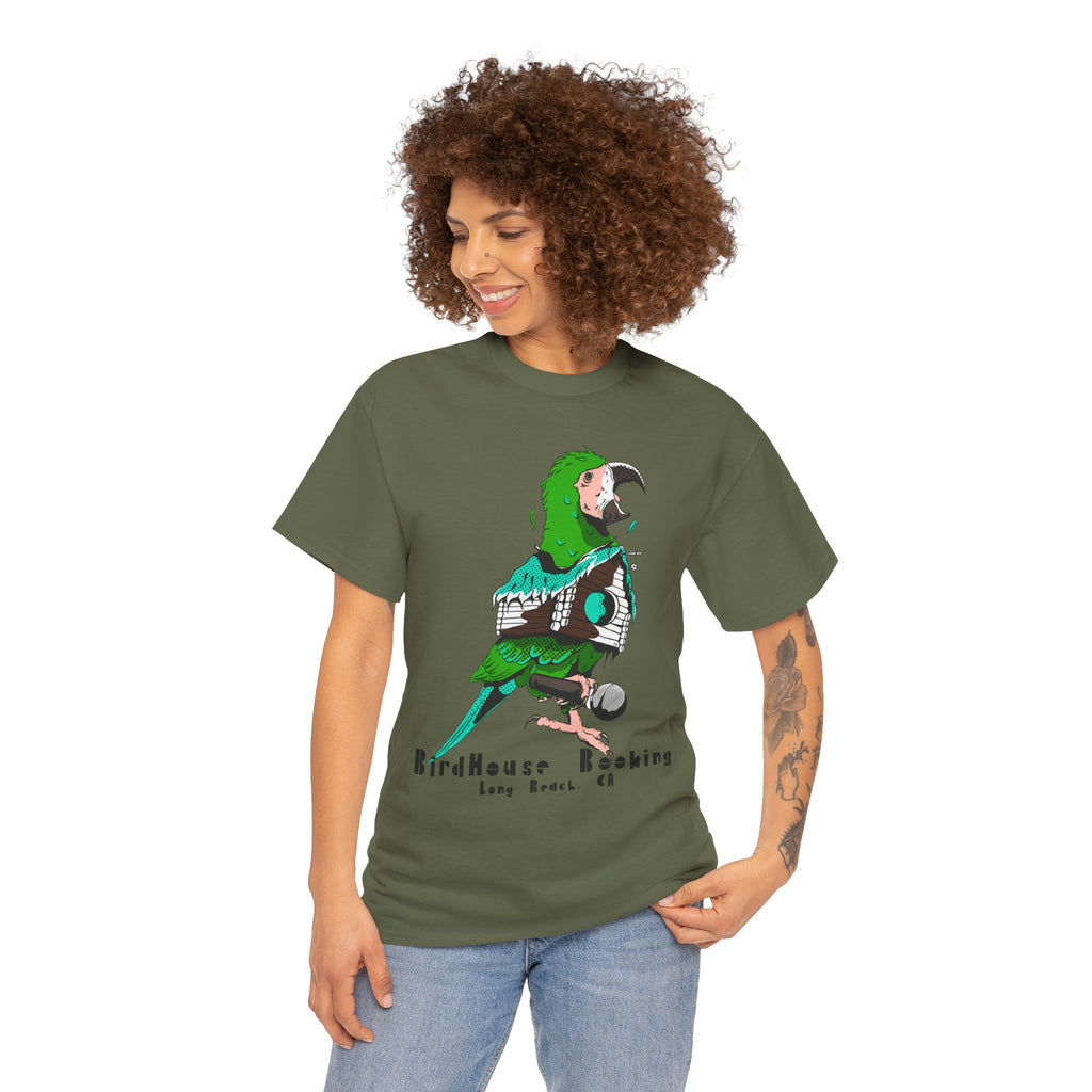 Band Tee — BirdHouse Booking 'Long Beach, CA' Parrot Logo shirt