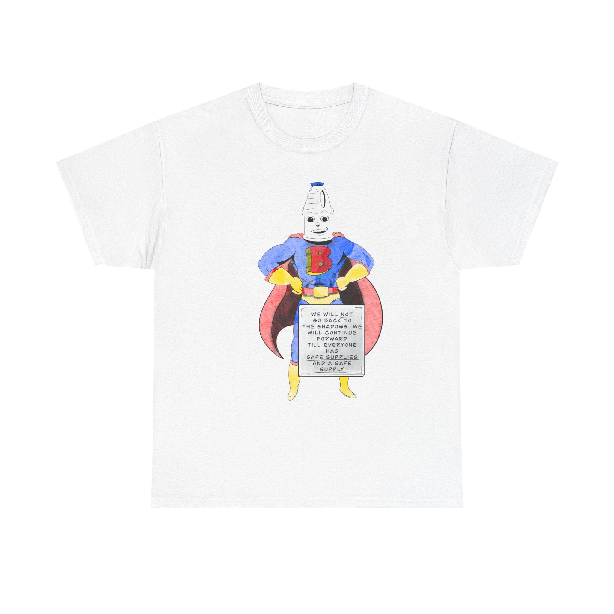 Bleach man safe use harm reduction t shirt