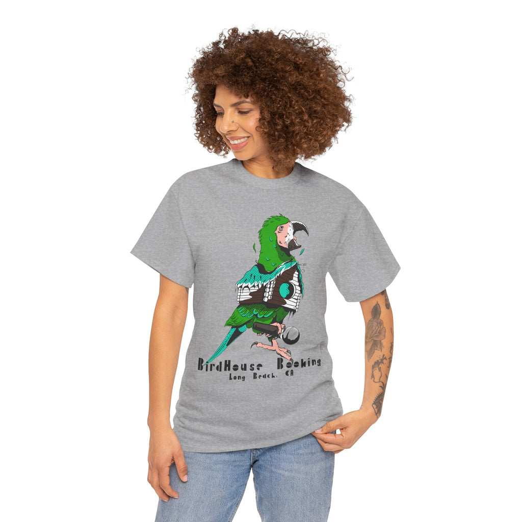 Band Tee — BirdHouse Booking 'Long Beach, CA' Parrot Logo shirt