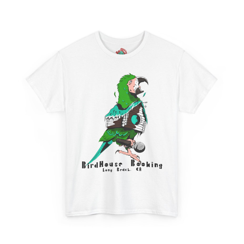 Band Tee — BirdHouse Booking 'Long Beach, CA' Parrot Logo shirt
