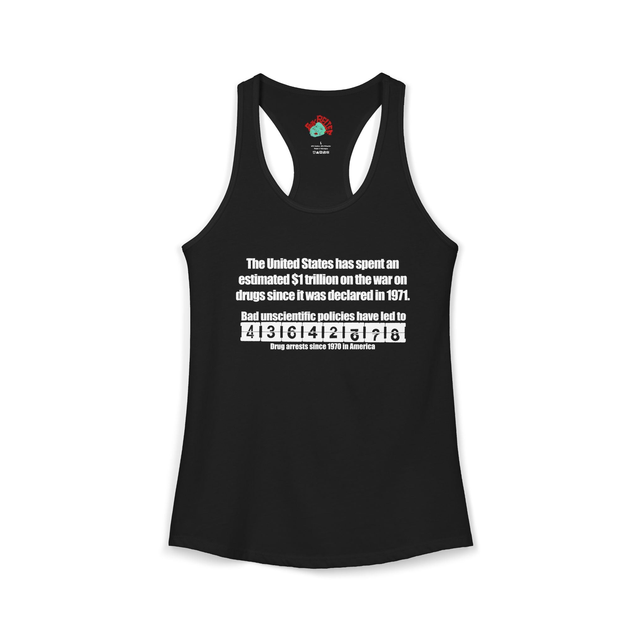 Drug war tank top harm reduction means ending the war on drugs
