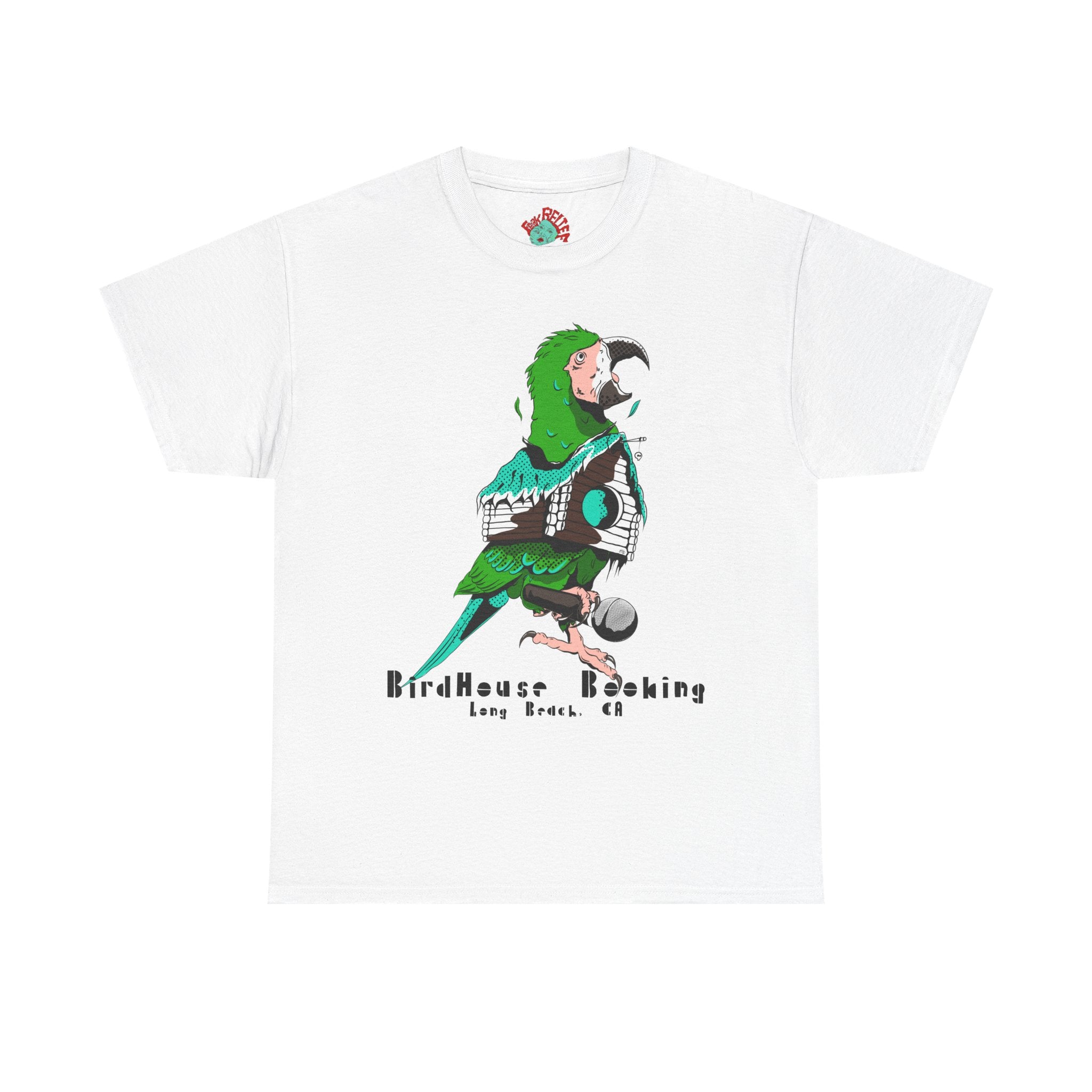 Band Tee — BirdHouse Booking 'Long Beach, CA' Parrot Logo shirt
