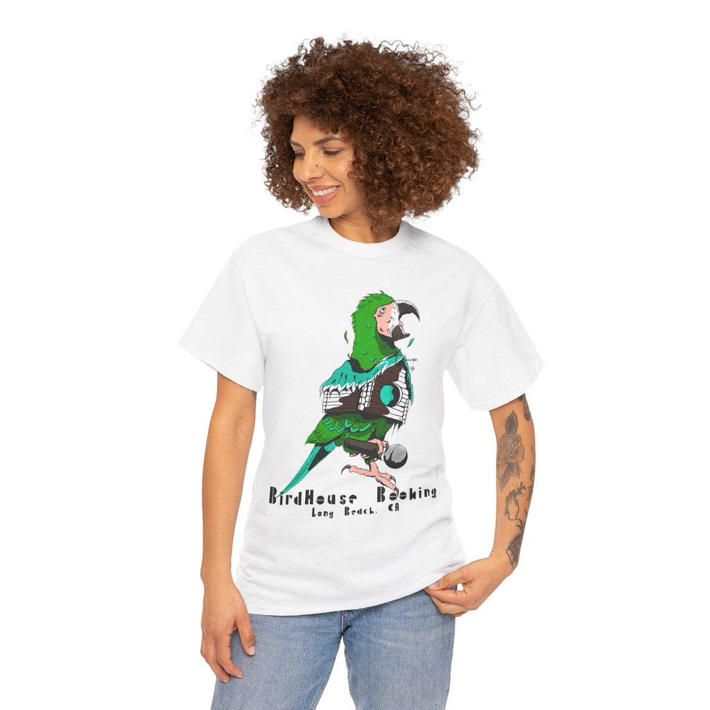 Band Tee — BirdHouse Booking 'Long Beach, CA' Parrot Logo shirt