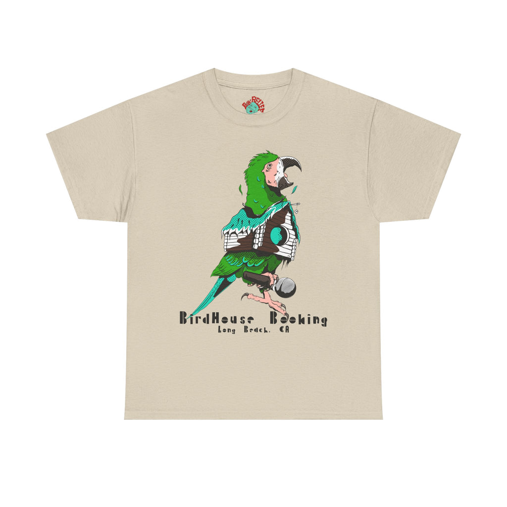 Band Tee — BirdHouse Booking 'Long Beach, CA' Parrot Logo shirt