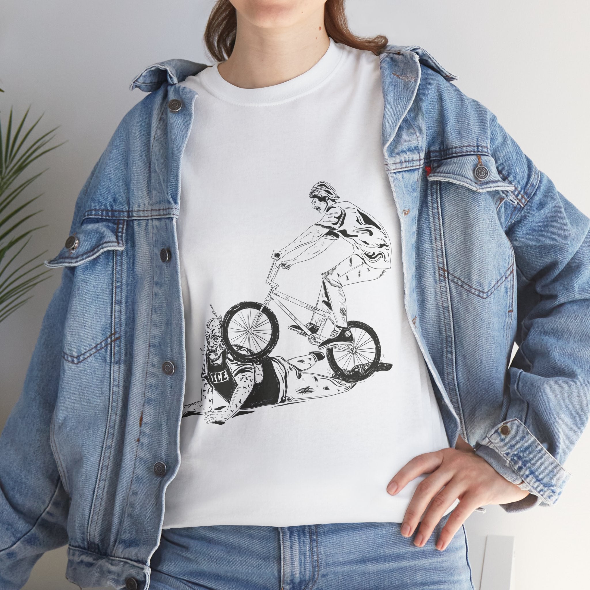 T-Shirt — BMX Stunt Crash Graphic Tee BMX against ICE